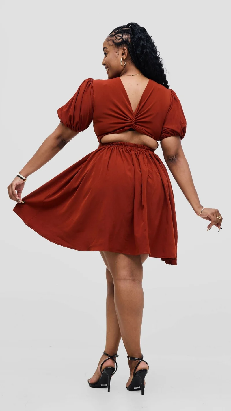Elan CocoAfrike Arabella Aline Dress - Rust