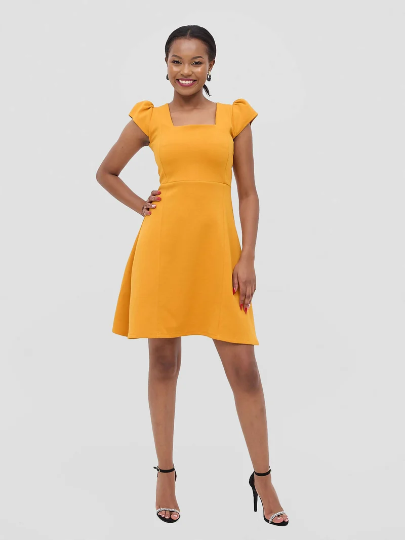 Elan CocoAfrike Tashi Aline Dress - Mustard