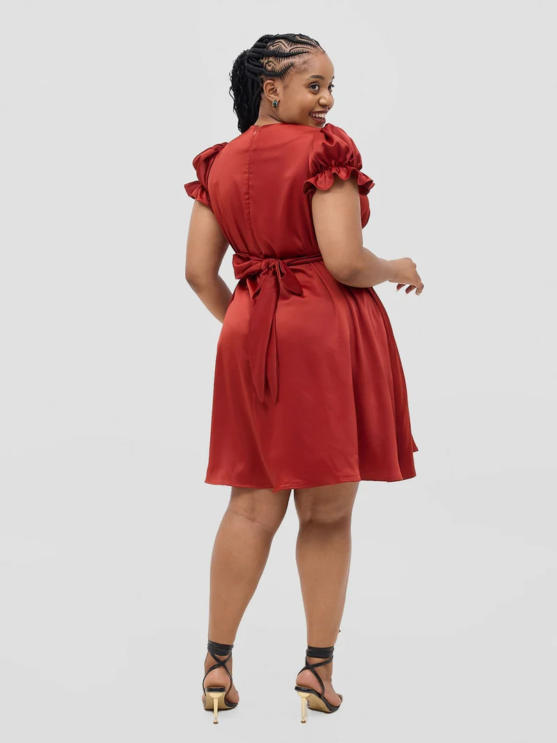 Elan CocoAfrike Aniya Shift Dress - Rust / Brown