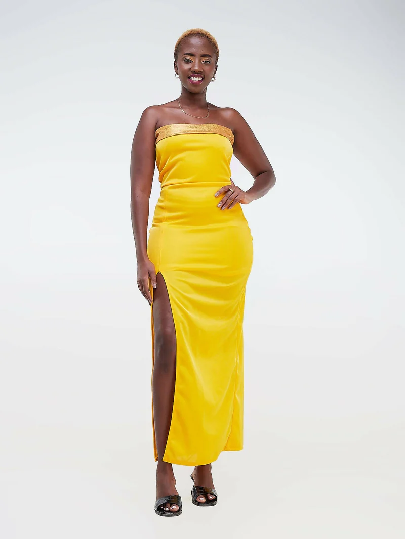 Da'joy Fashions Aphrodite Maxi Dress - Mustard