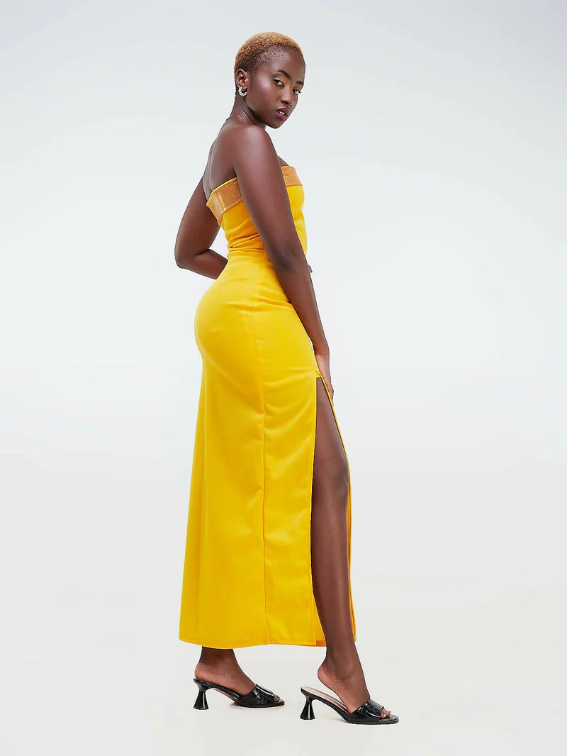 Da'joy Fashions Aphrodite Maxi Dress - Mustard