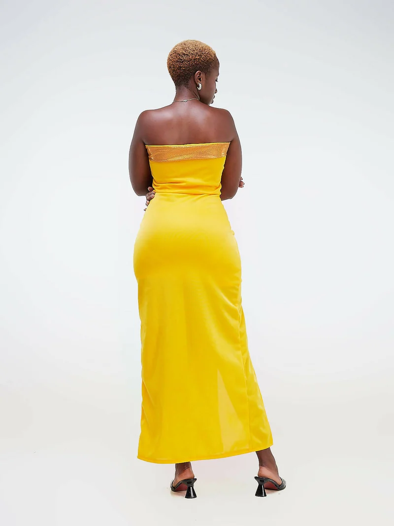 Da'joy Fashions Aphrodite Maxi Dress - Mustard