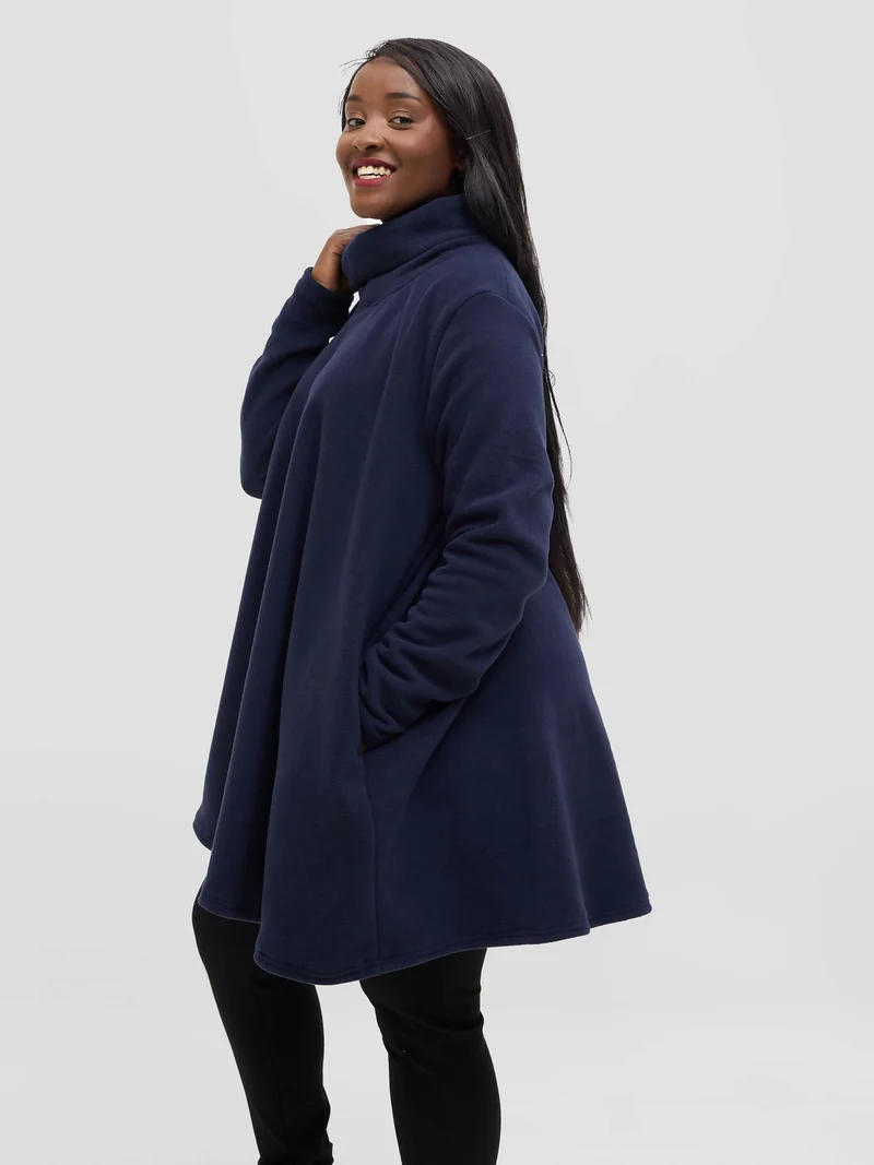 TimyT Urban Sky Side Pocket Poncho - Navy Blue