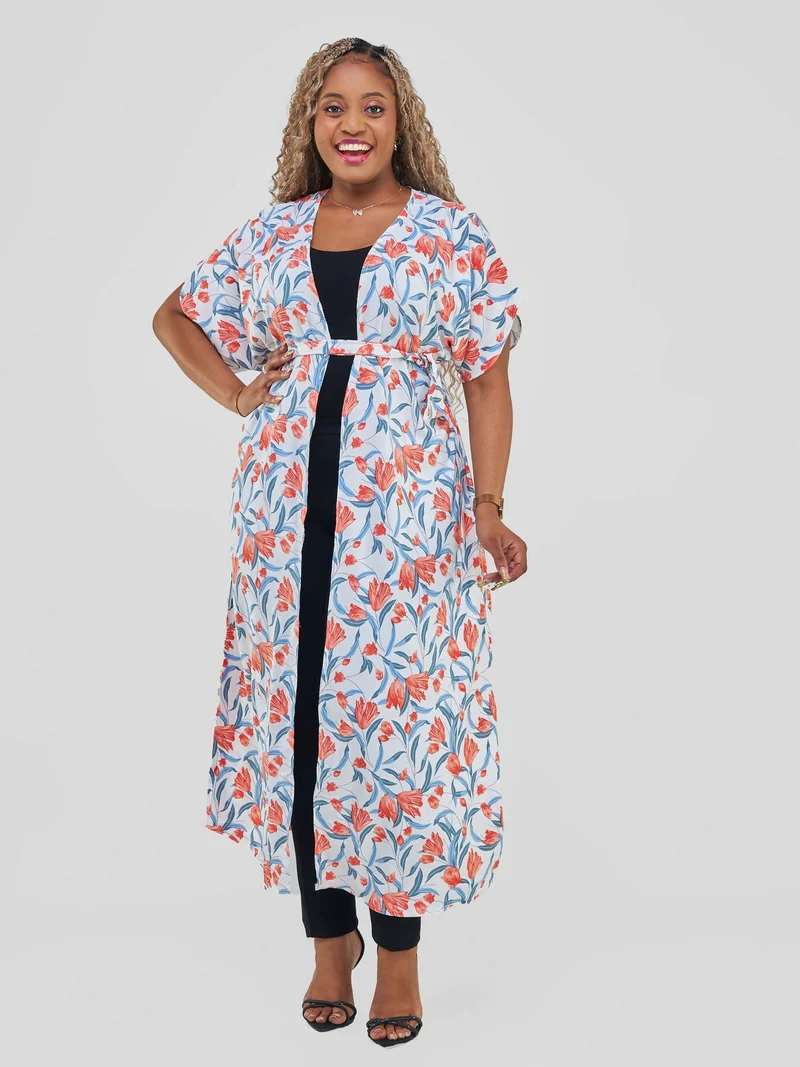 Kimono World Ke Waridi Kimono - Floral / Pink