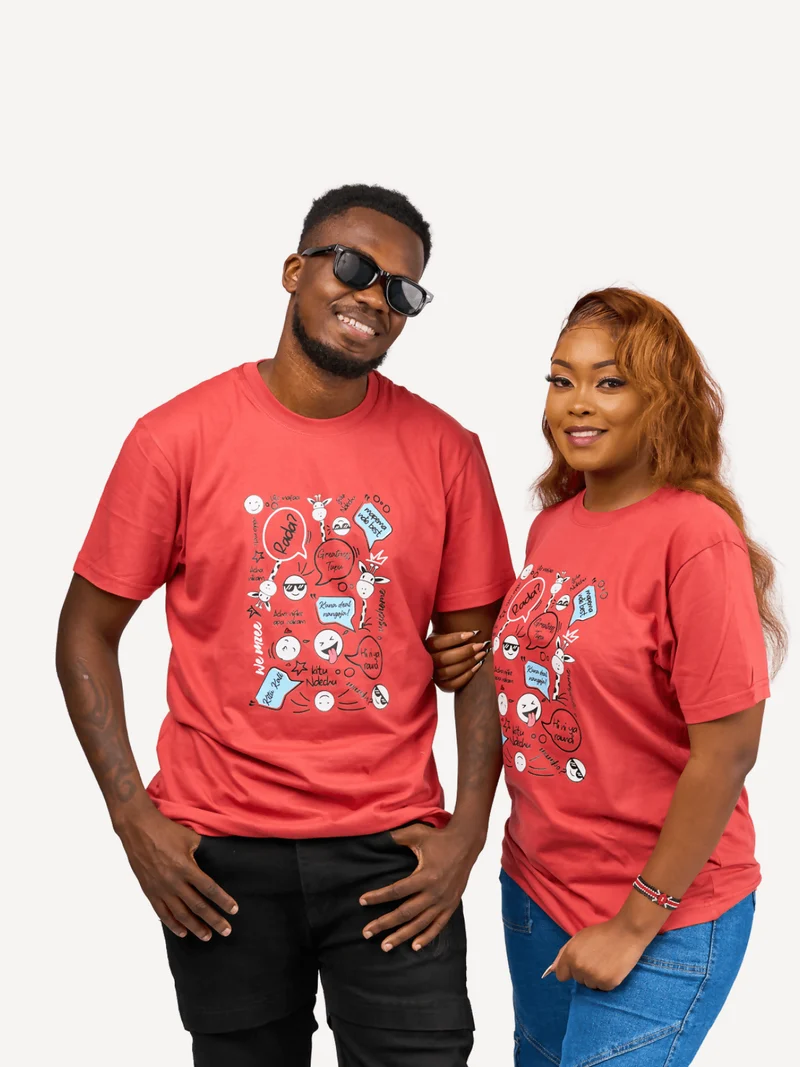 Kitu Kali Graphic With Wordings T- shirt - Rust