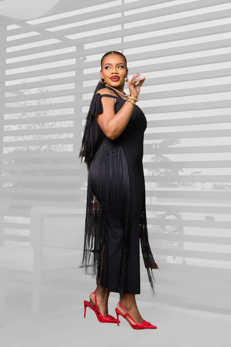 Plainchic Fringe Dress - Black