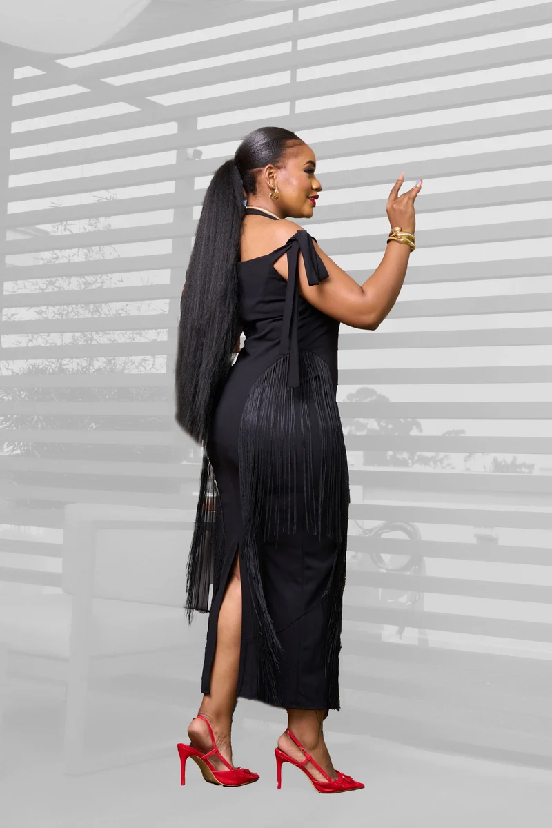 Plainchic Fringe Dress - Black