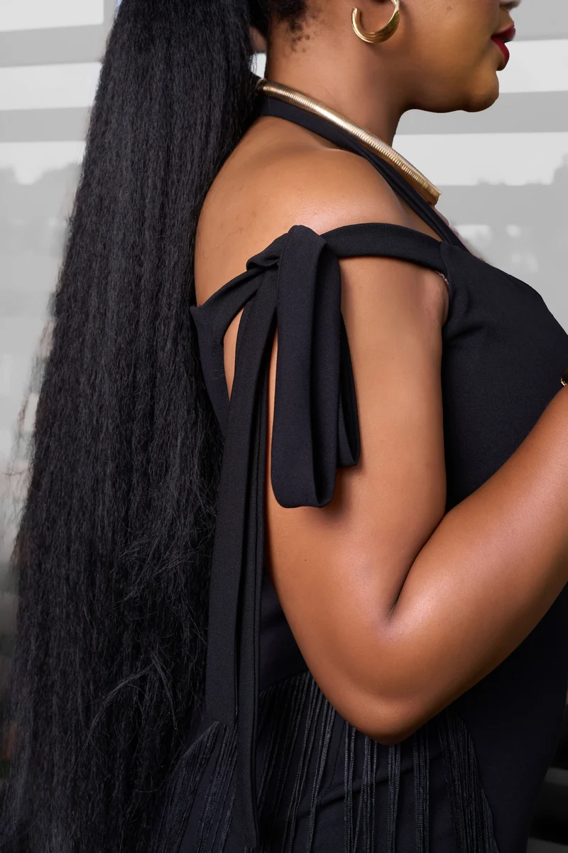Plainchic Fringe Dress - Black