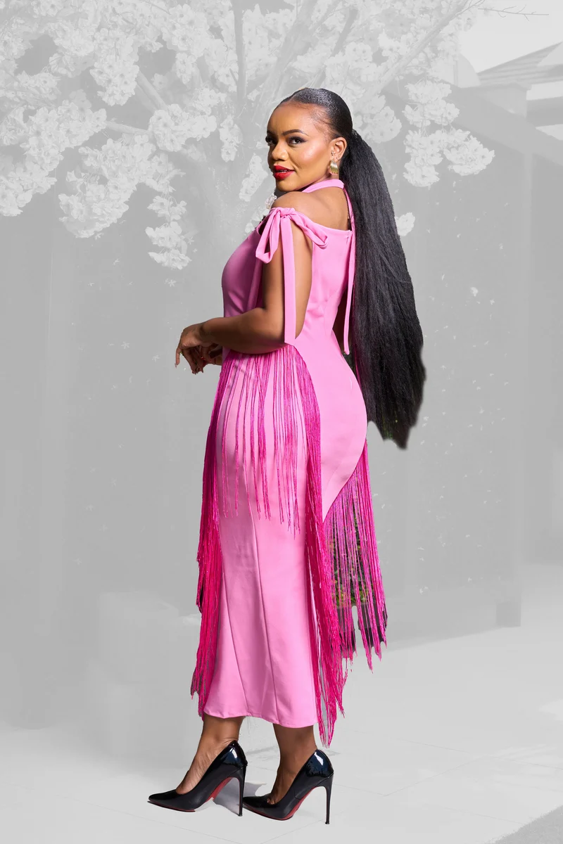 Plainchic Fringe Dress - Pink