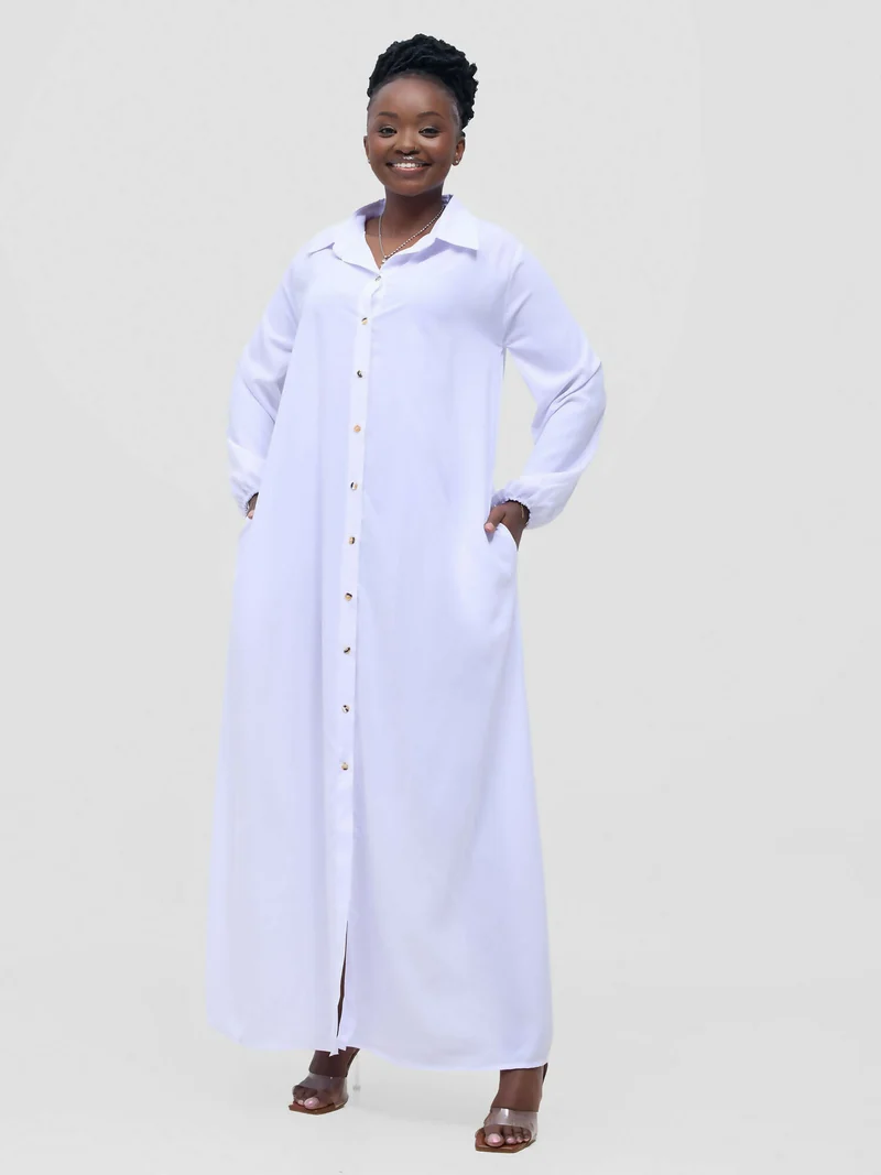 Simbaress Maria Shirt Dress - White