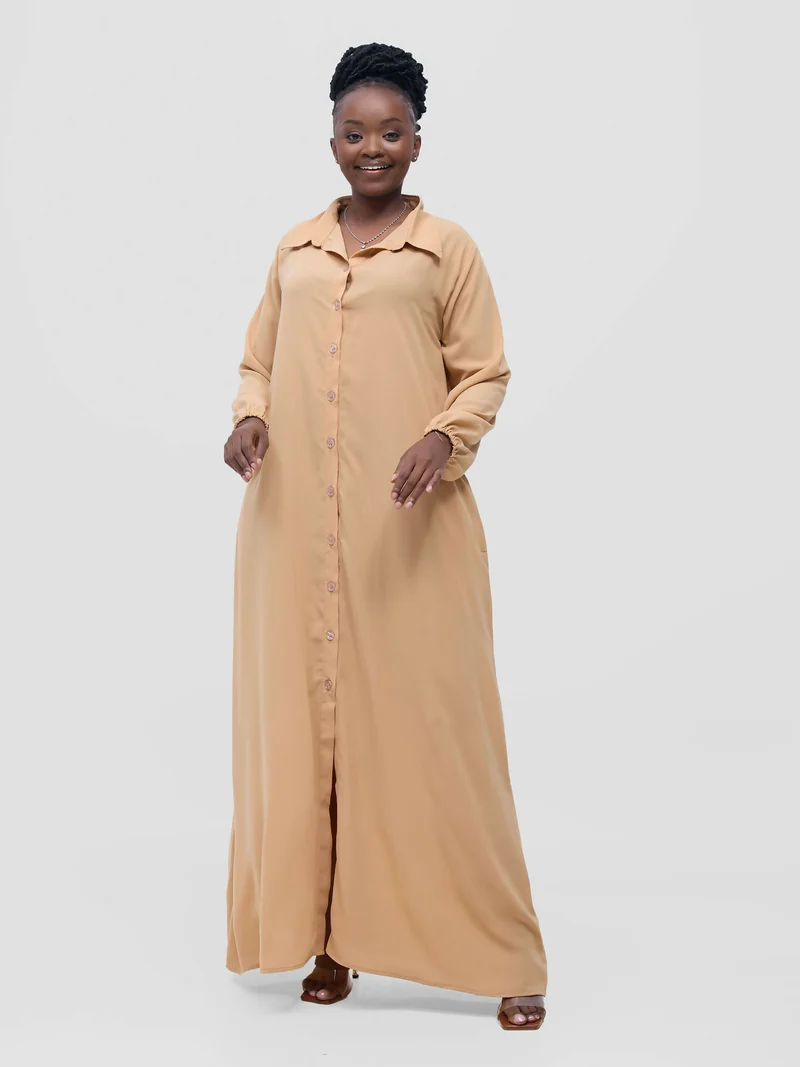Simbaress Maria Shirt Dress - Beige