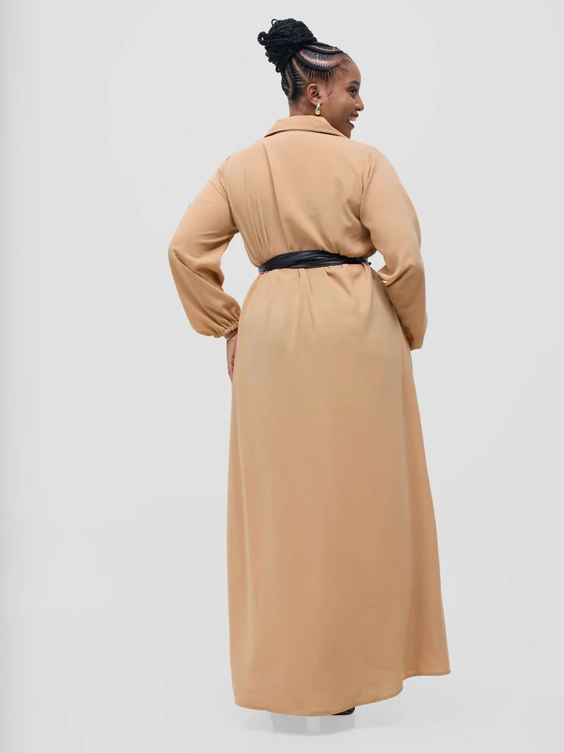 Simbaress Maria Shirt Dress - Beige