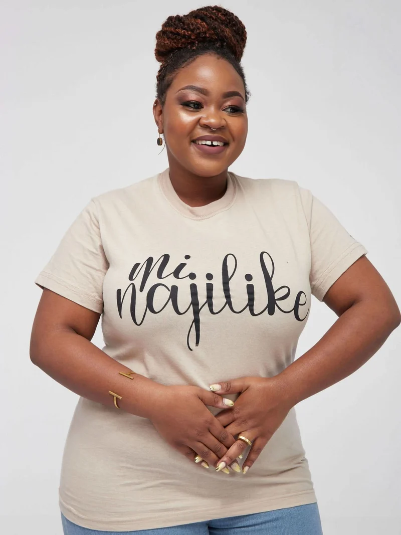 Minajilike T-shirt - Beige
