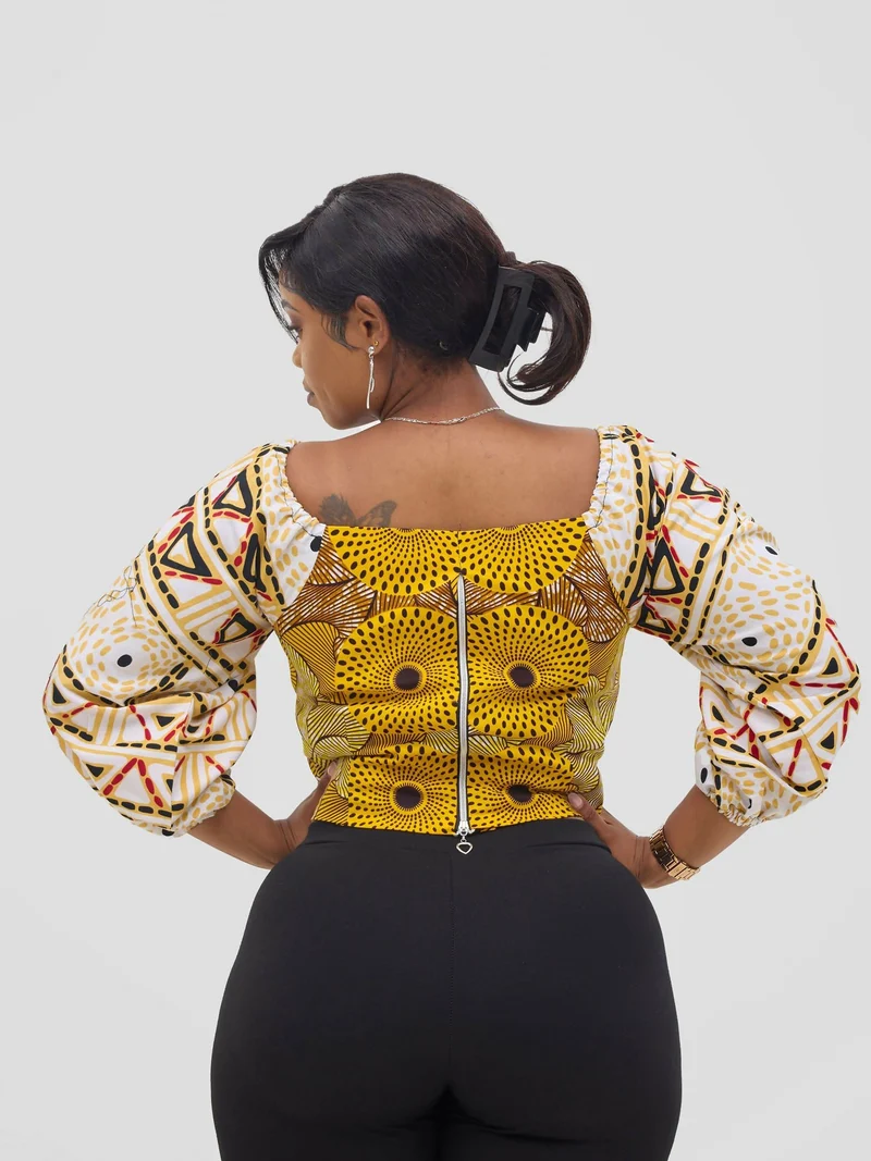 Gravio Fashions Blanca Crop Top - Yellow