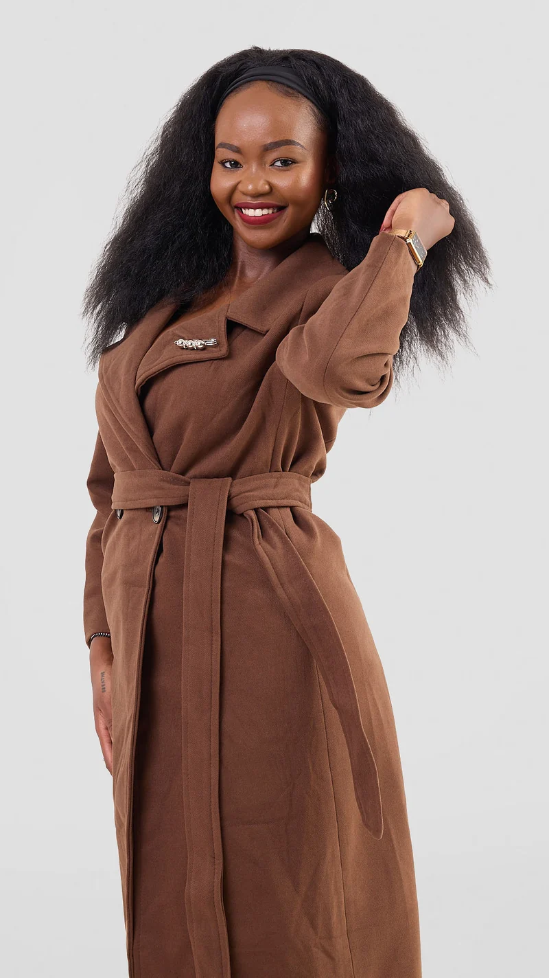 Stylish Sisters Cynthia Warm Trench Coat - Brown