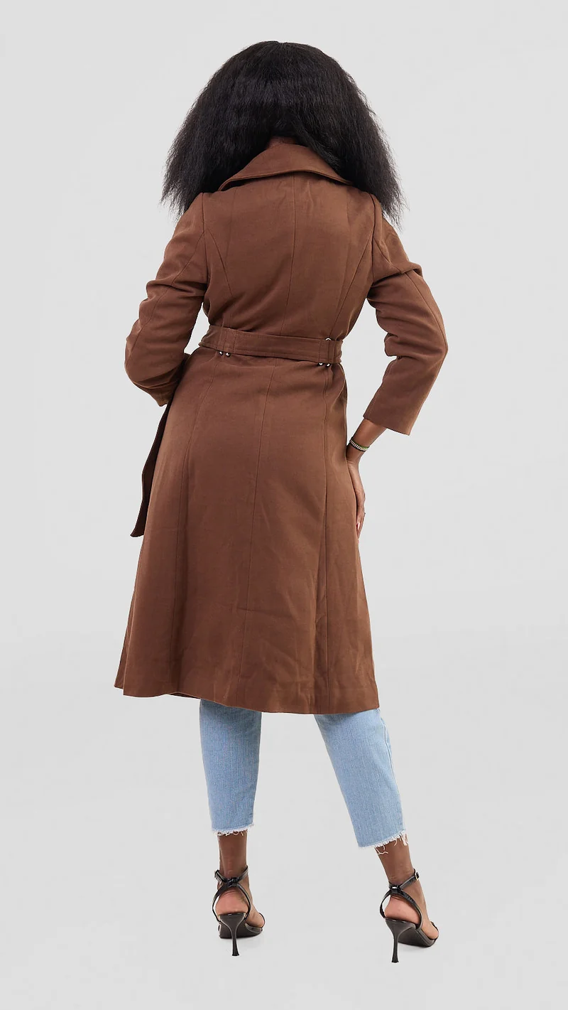 Stylish Sisters Cynthia Warm Trench Coat - Brown
