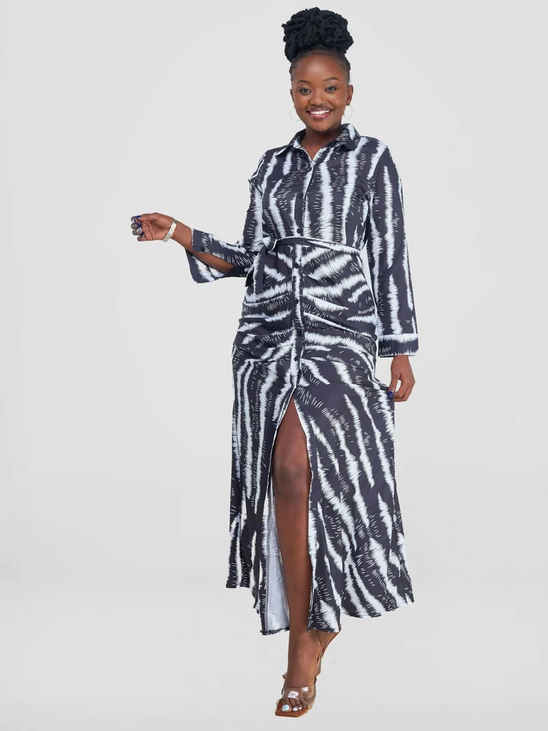 Stylish Sisters Dress - Black / White