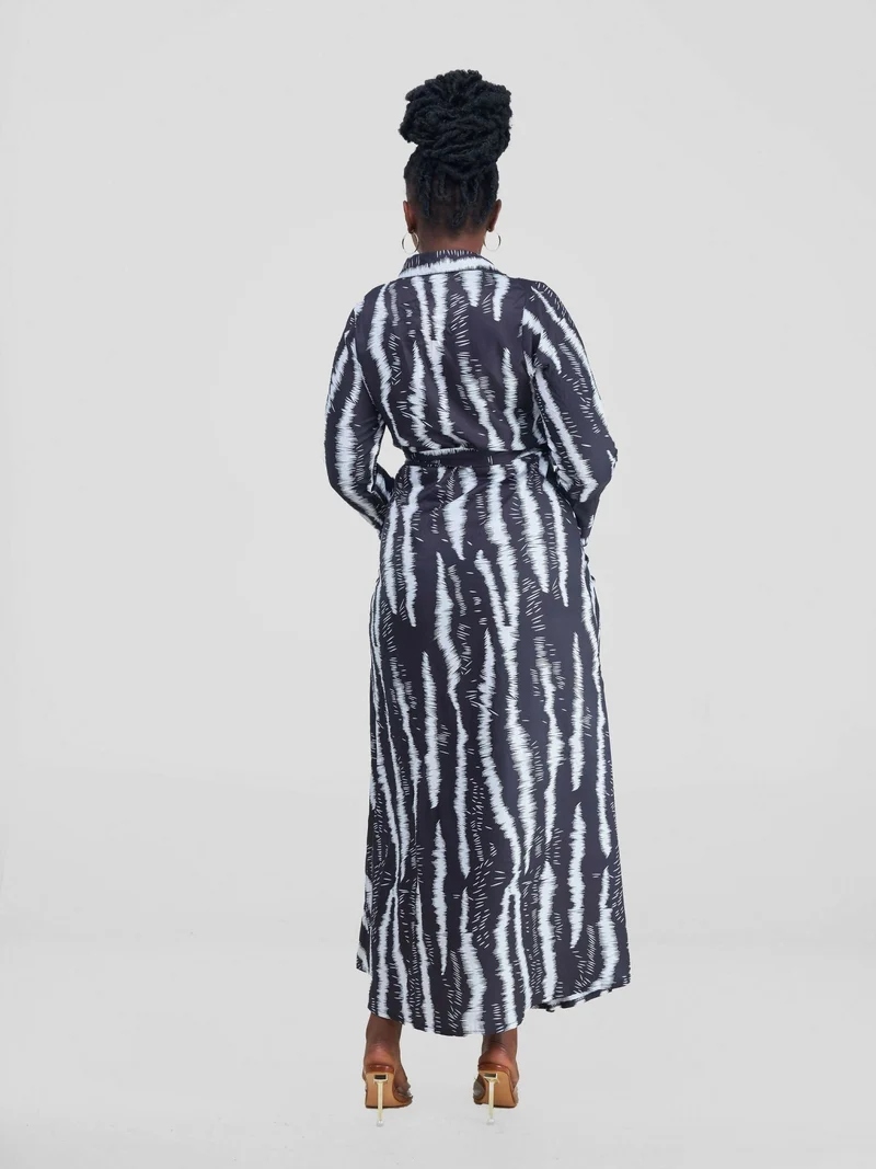 Stylish Sisters Dress - Black / White