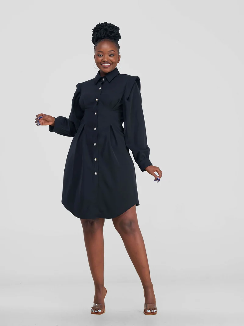Elan CocoAfrike Eila Shirt Dress - Black