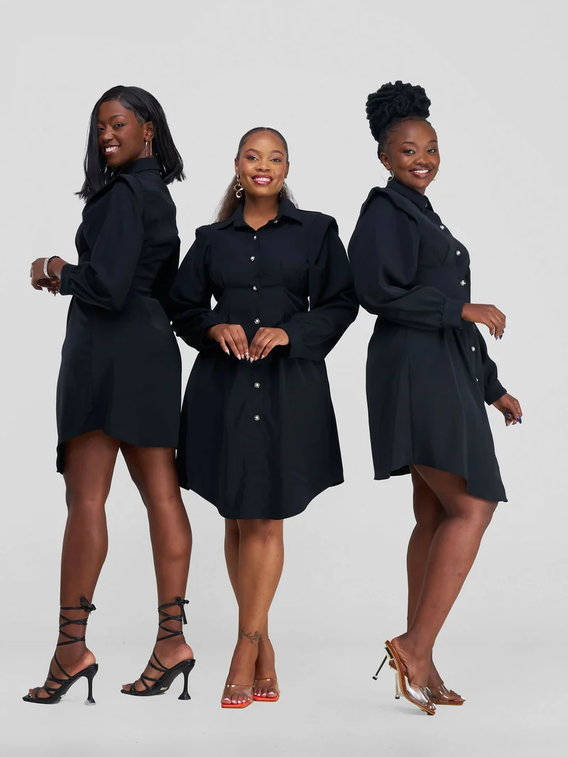 Elan CocoAfrike Eila Shirt Dress - Black