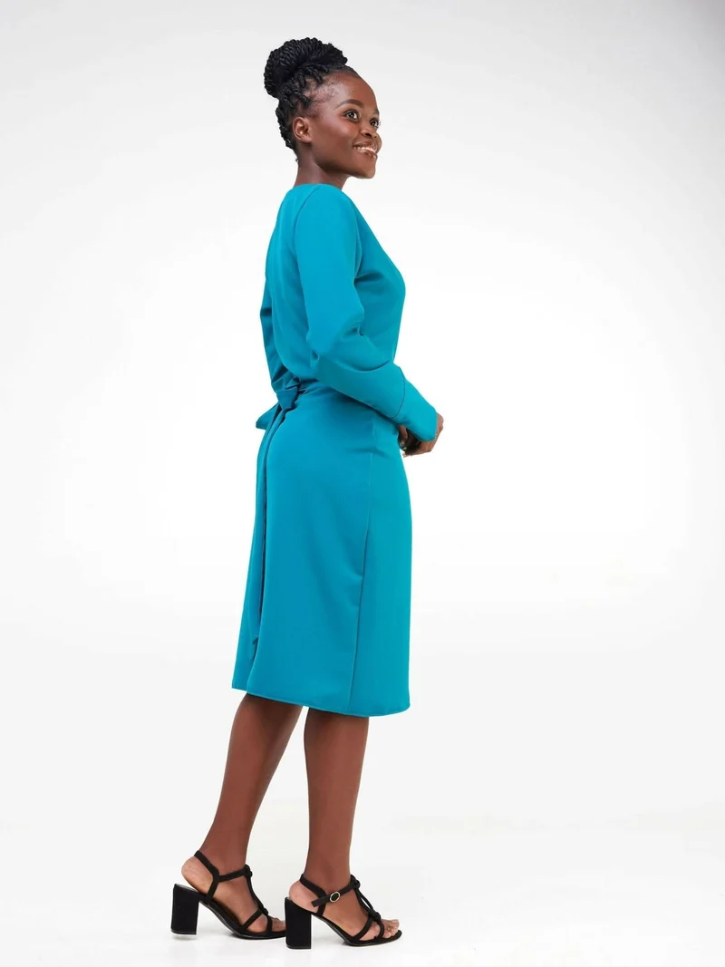 Da'joy Fashions Turkish Wrap Dress - Turquoise