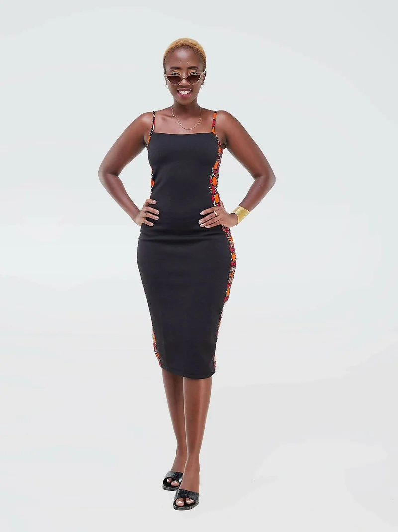 Da'joy Fashions Spaghetti Strap Dress - Black