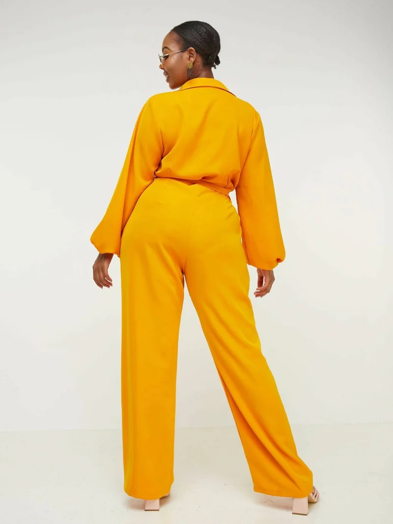 Phyls Collections Diani Jumpsuit - Mustard