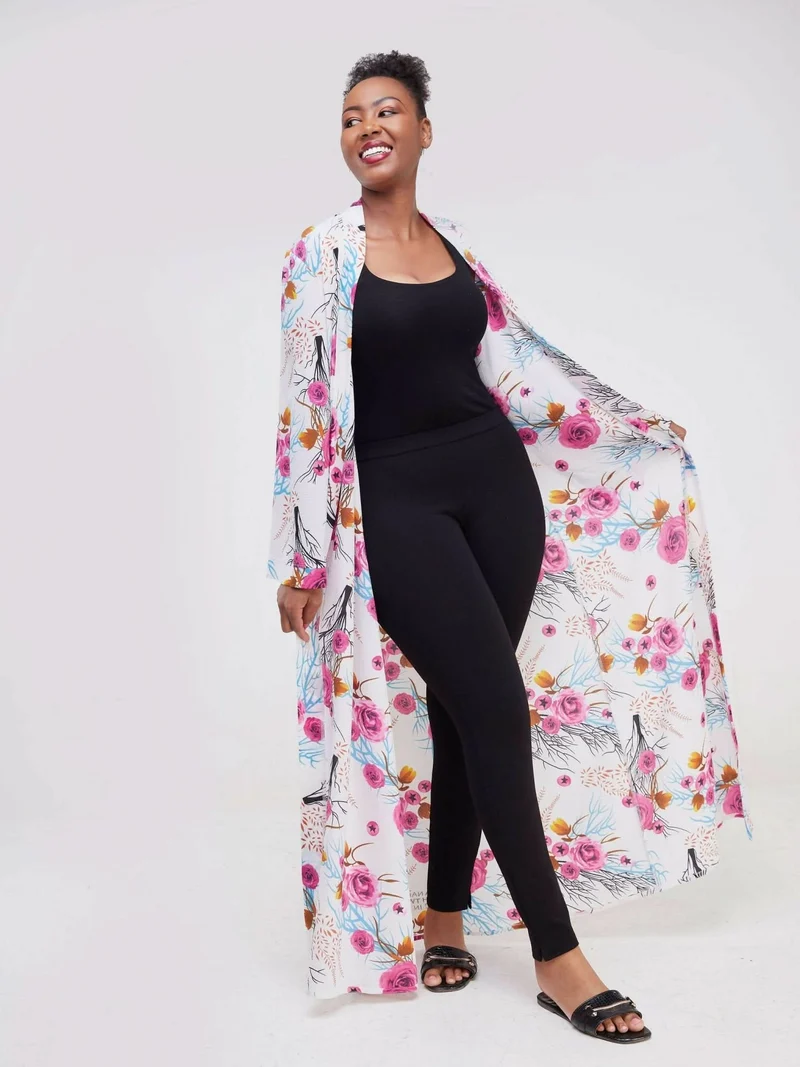 Phyls Collections Malindi Kimono - White