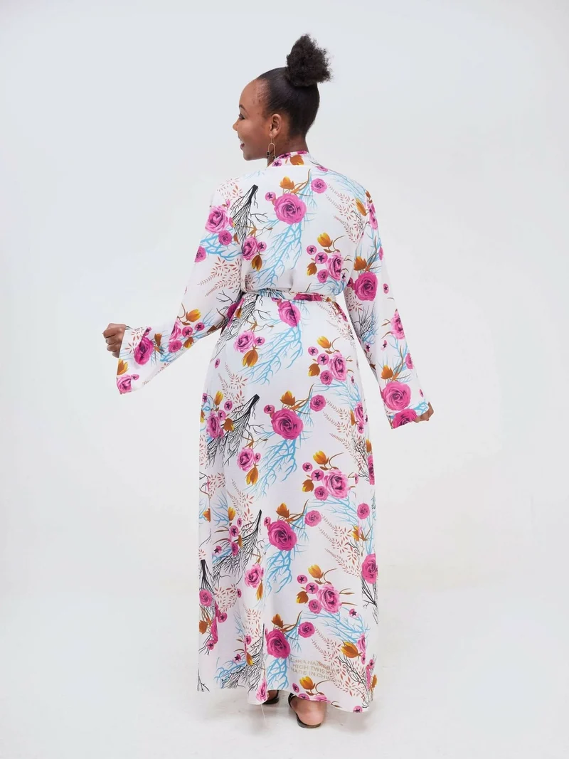 Phyls Collections Malindi Kimono - White