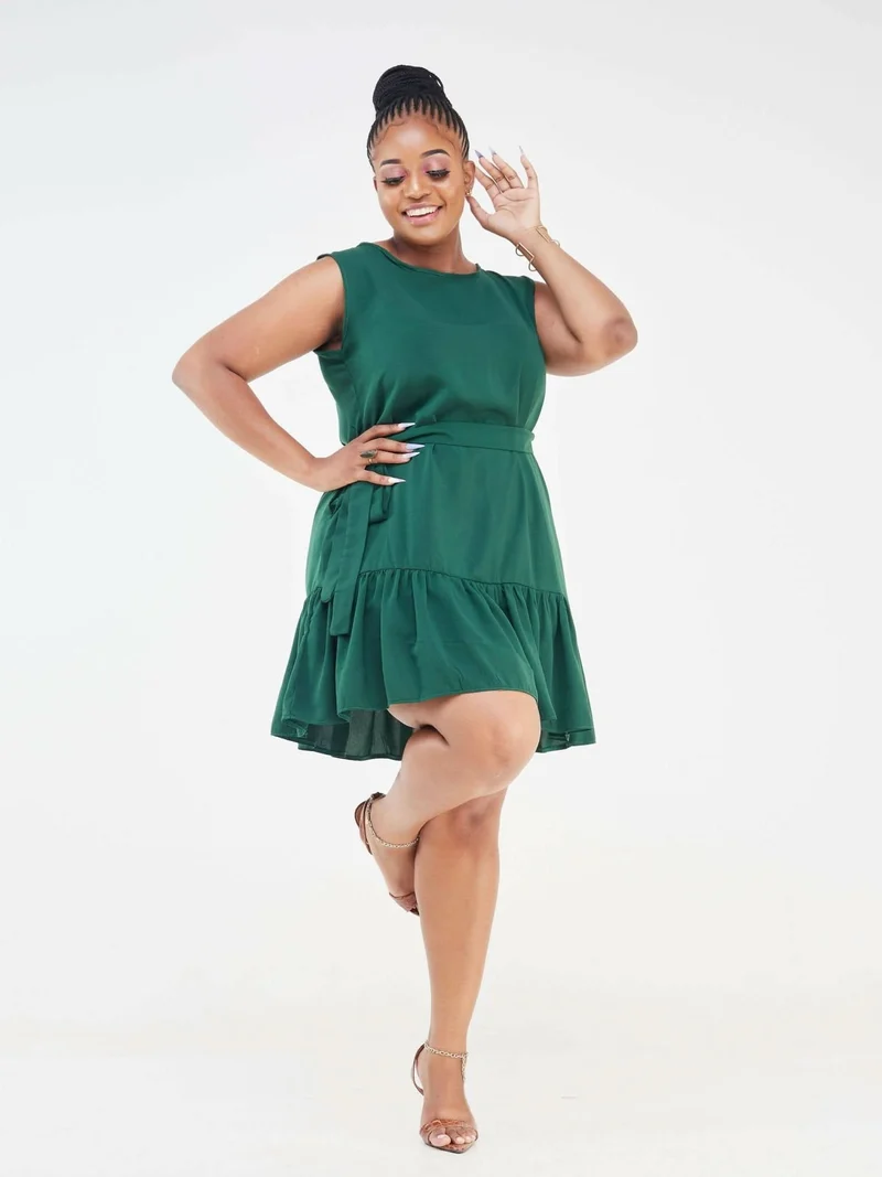 Phyls Collections Leila Sleeveless Shift Dress - Green