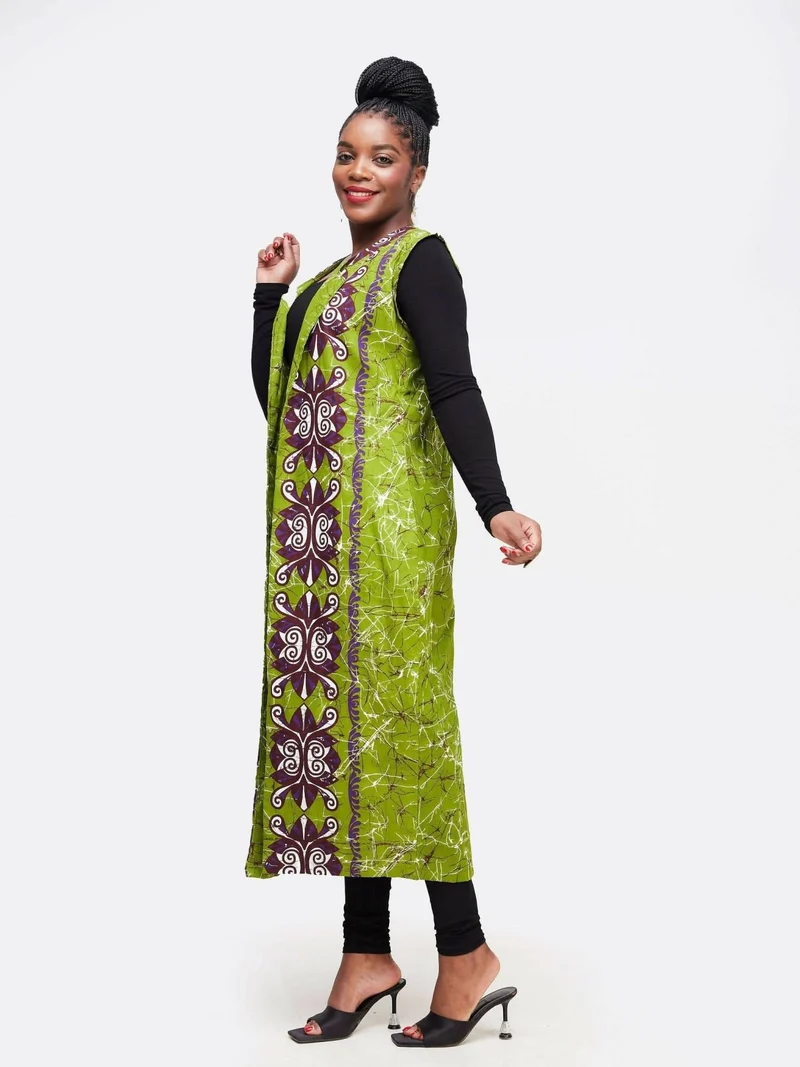 Dewuor Tribal Kimono - Green