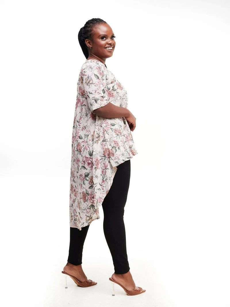 Dewuor High Low Top - Peach
