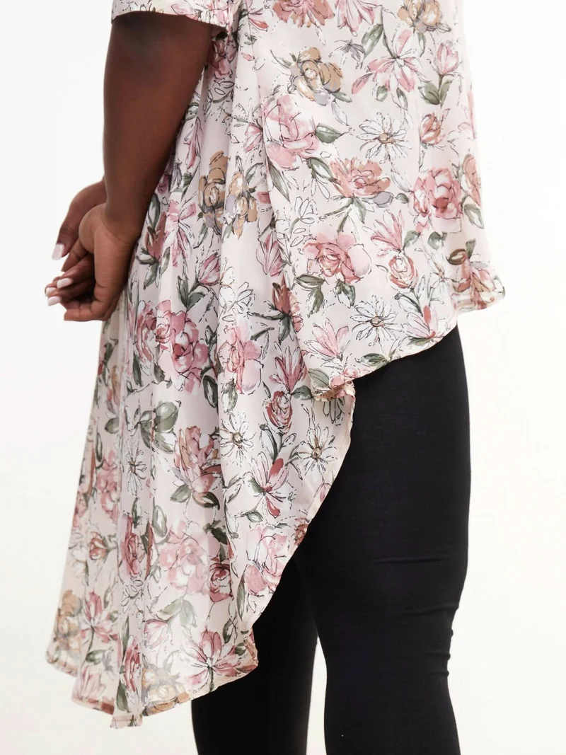 Dewuor High Low Top - Peach