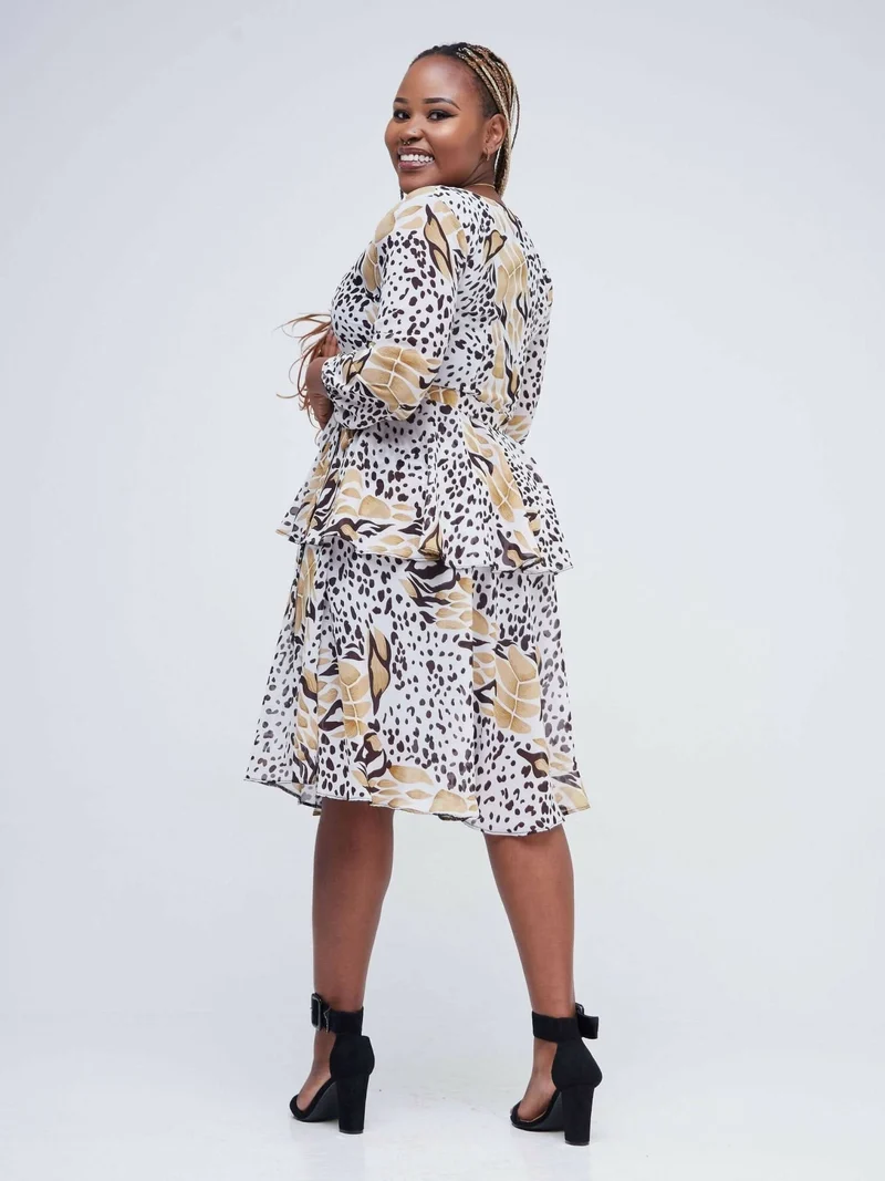Dewuor Two Layered chiffon - Light Brown