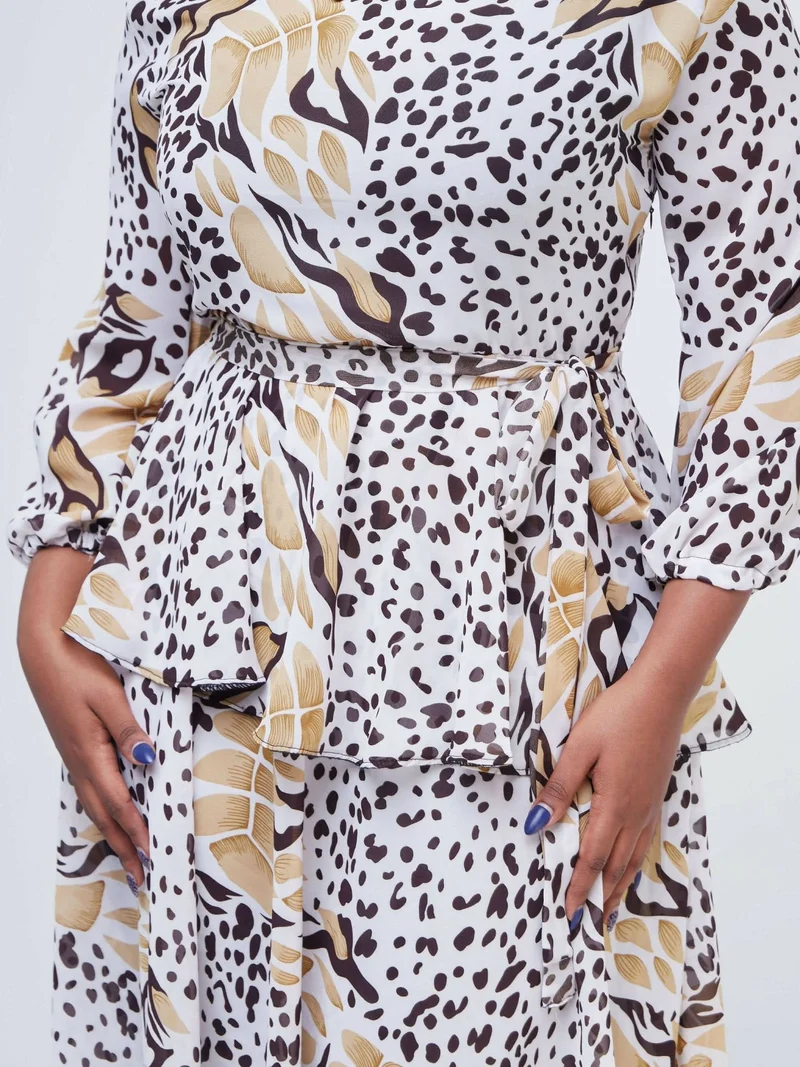 Dewuor Two Layered chiffon - Light Brown