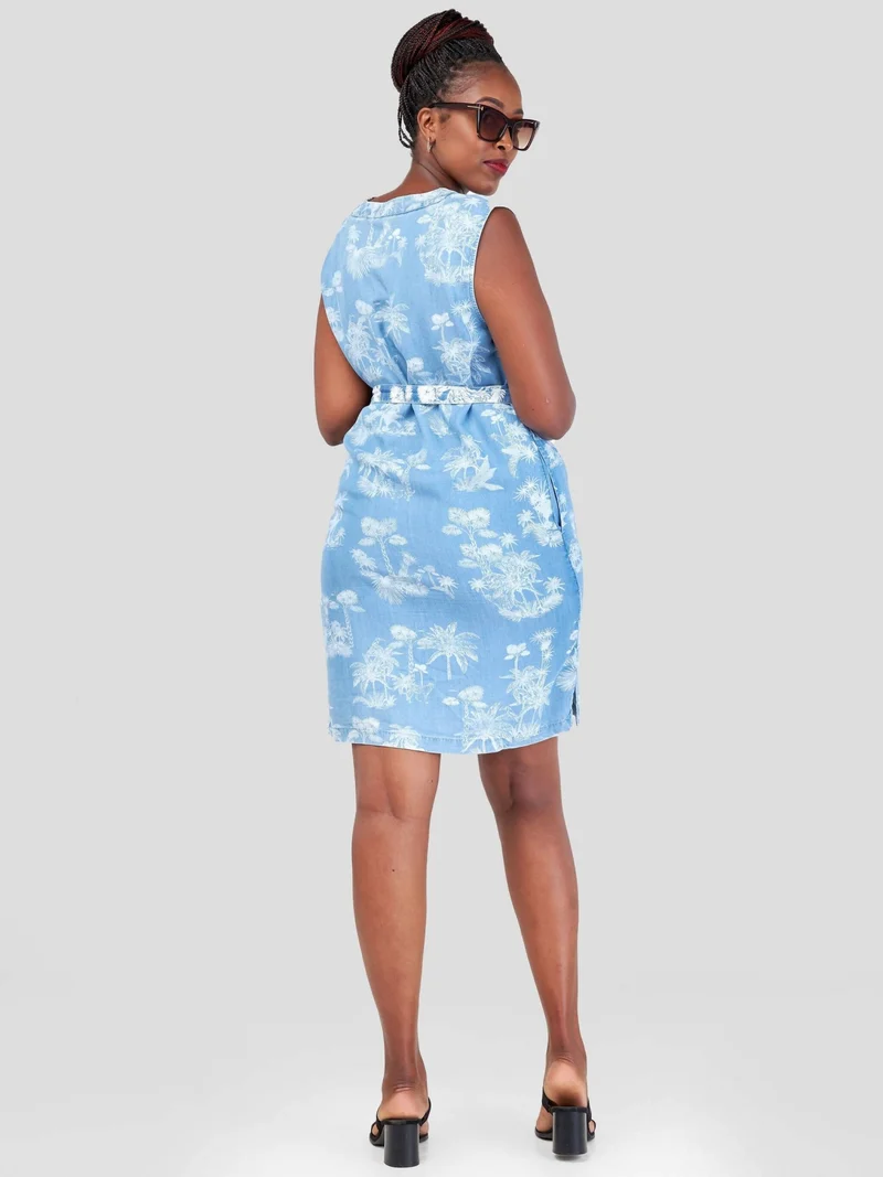 Valuespot Denim-Look Lyocell Dress - Blue