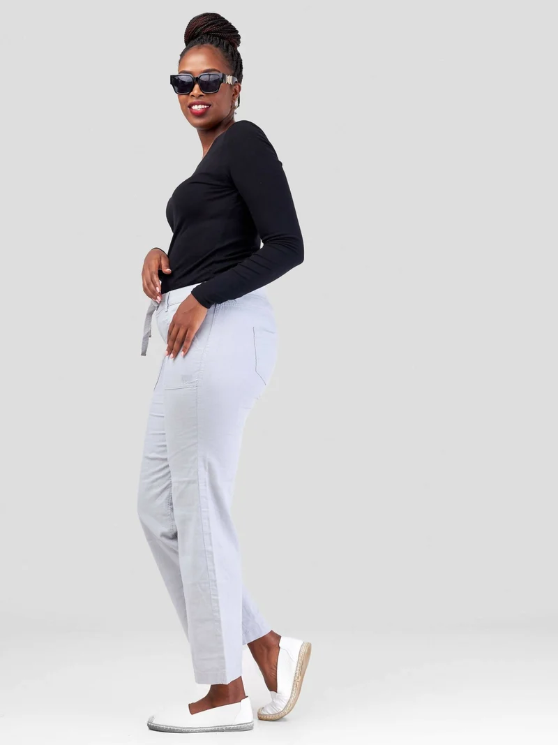Valuespot Linen Blend Pants - Grey