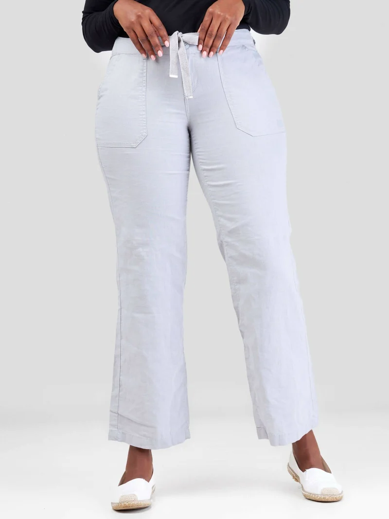 Valuespot Linen Blend Pants - Grey