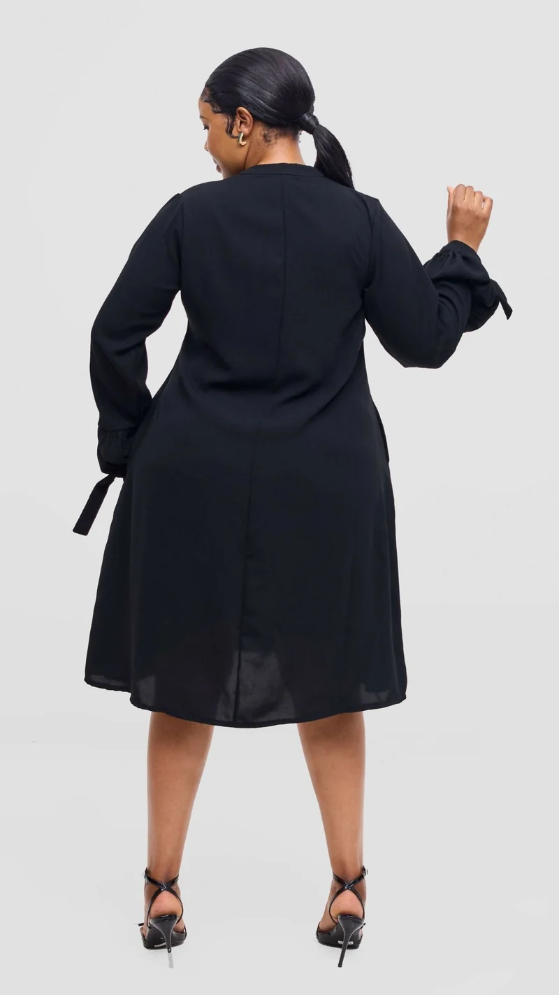 Lucille Couture Elaine Shirt Dress - Black