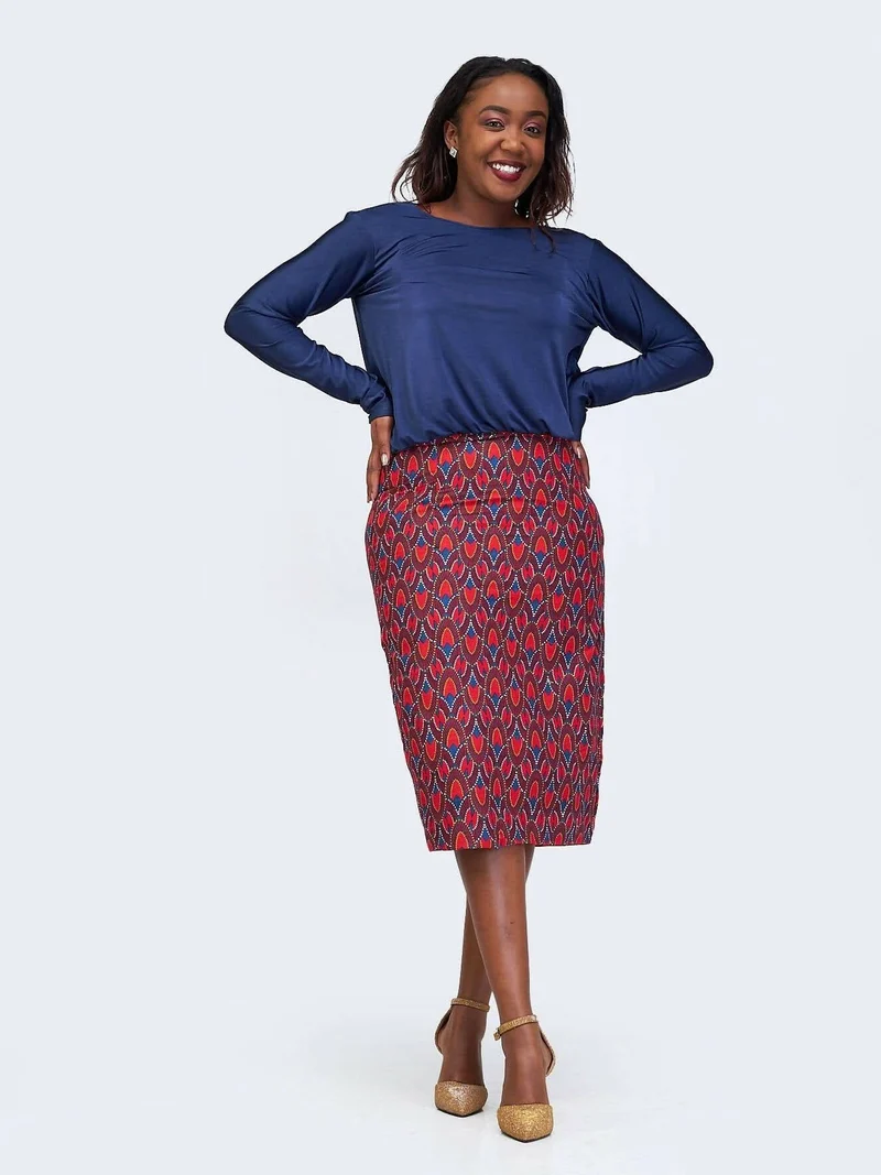 Simbaress Kajumba Dress - Blue / Red