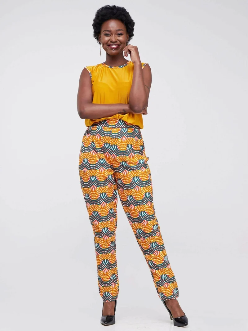 Simbaress Karisi Jumpsuit - Orange / Multicolor