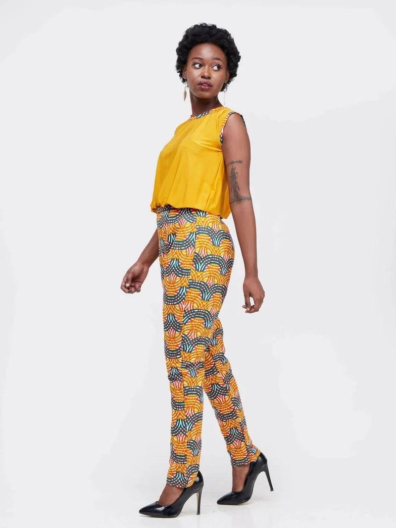 Simbaress Karisi Jumpsuit - Orange / Multicolor