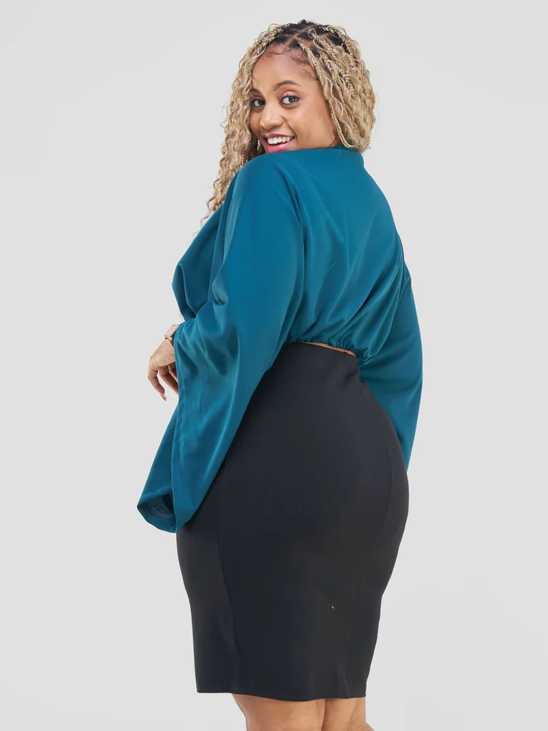 Curves BD Tausi Top - Teal Green