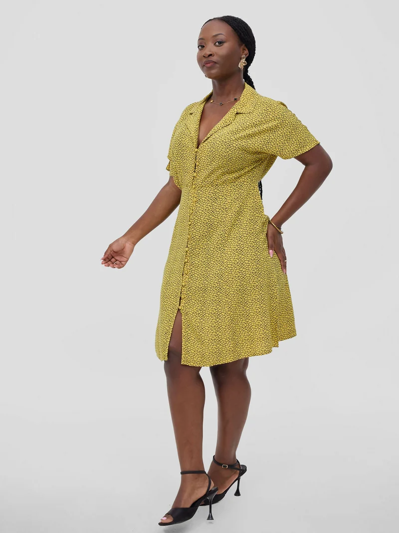 Zuana Veromada Dress - Yellow / Black