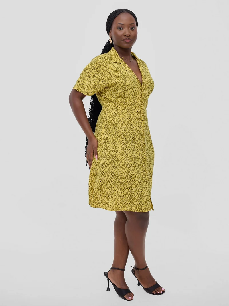 Zuana Veromada Dress - Yellow / Black