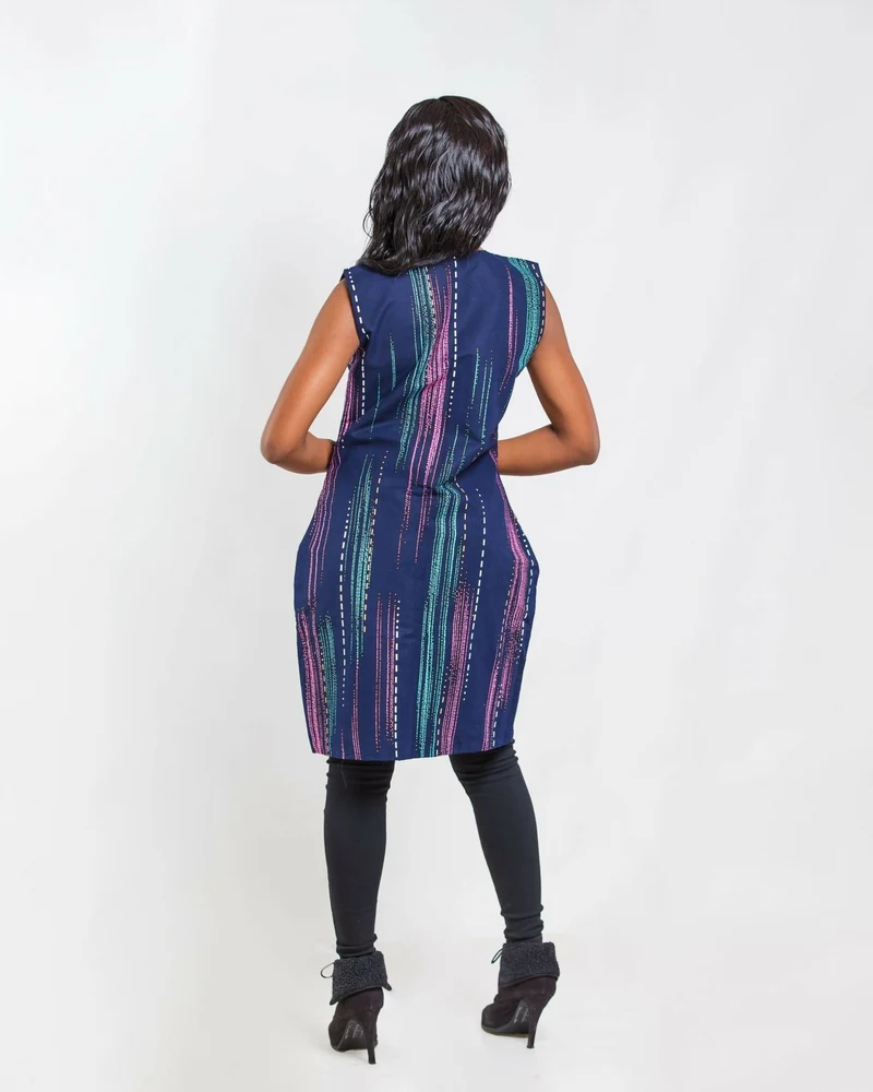 Da'joy Fashions Tweed Blazer - Navy Blue