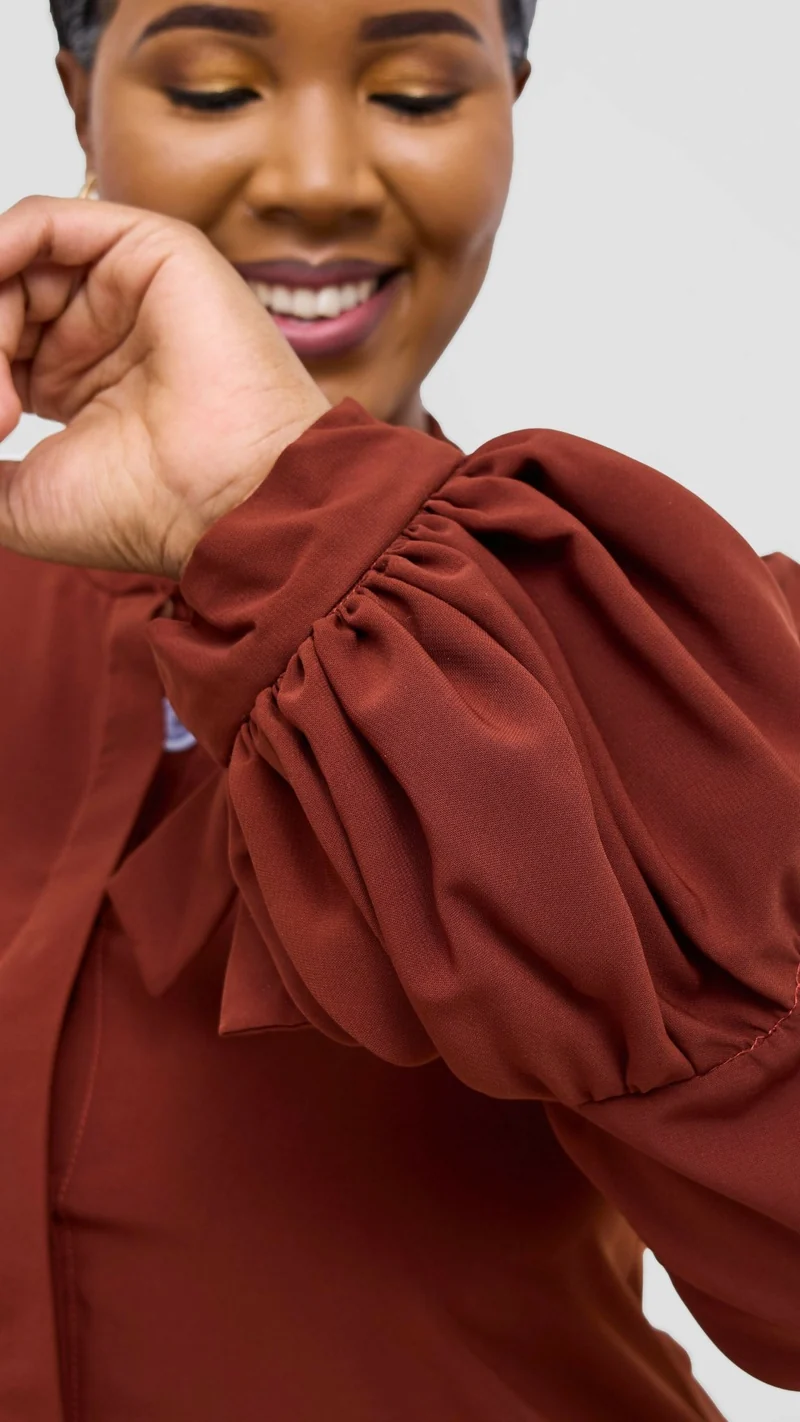 Lucille Couture Elaine Shirt Dress - Brown