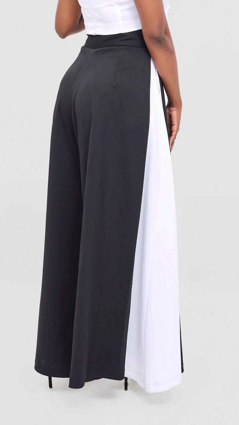 V-LUX Lavish Babe Palazzo Pant - Black / White