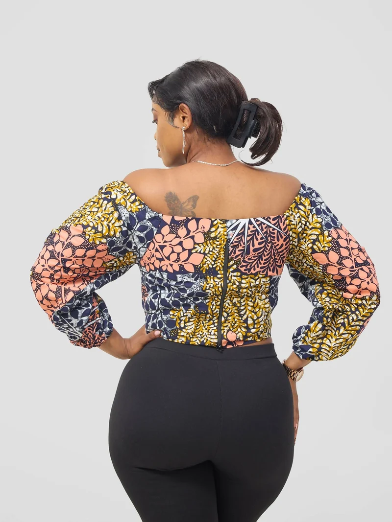 Gravio Fashions Wanja Offshoulder Top - Peach