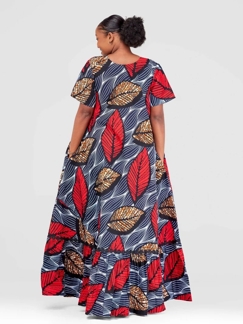 Simbaress Angaza Maxi Dress - Red /Blue